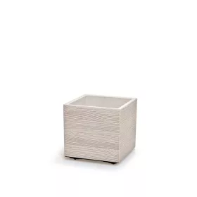 Kaspó MADERA SQUARE ECO WOOD 40 cm, fehér( DMA400W/S449W)