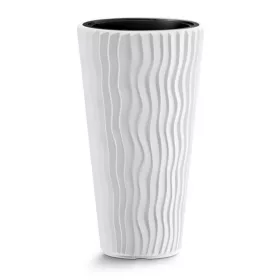 Kaspó Magas Függ.Hullámos, SLIM/fehér/S499