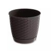 Rattan hatású kaspó 145 mm átmérőjű,többféle színben(DRLO145)