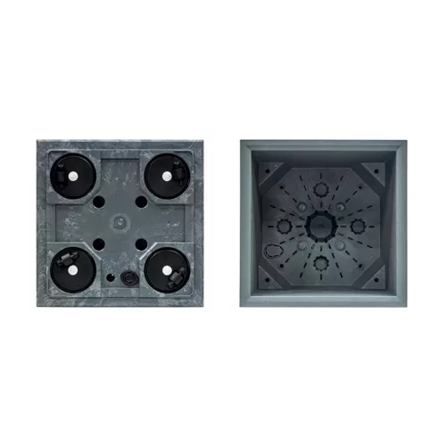 Kaspó SIERRA SQUARE BETON EFFECT 40 cm, marengo(DSI400E/425U)