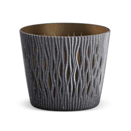 Kaspó Sandy Round ECO WOOD, antracit