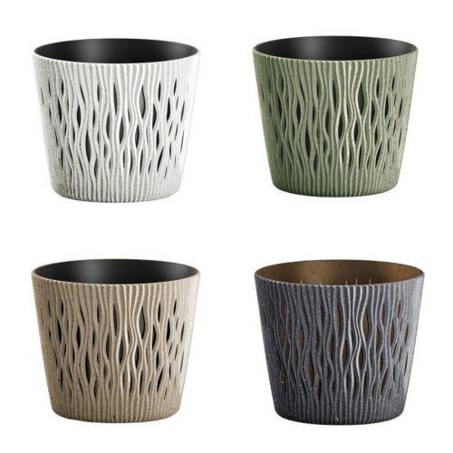Kaspó Sandy Round ECO WOOD, többféle színben