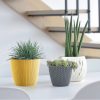 Wheaty rattan hatású kaspó, szürke (DWH190/405U)