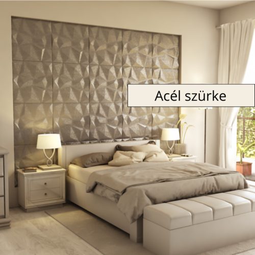 Ecuador 3D falpanel 60x60cm - Acél szürke