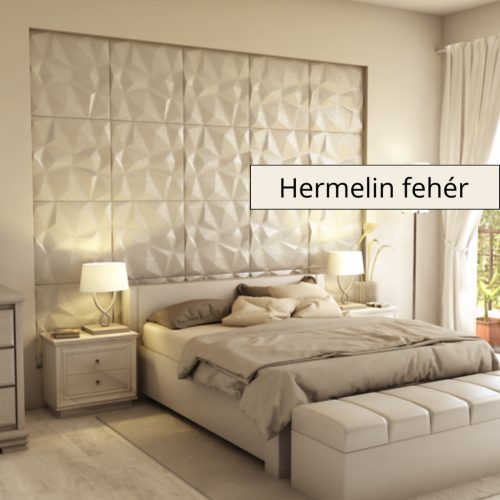 Ecuador 3D falpanel 60x60cm - Hermelin fehér