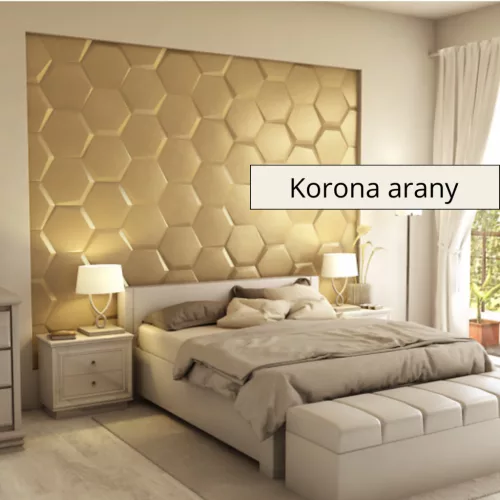 Estado 3D falpanel 40cm csúcsátmérő -Korona arany