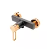 Ferro Zaffiro zuhany csaptelep rose gold/fekete