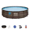 Bestway BORA BORA rattan hatású fémvázas medence szett 549x122 cm