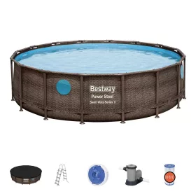   Bestway BORA BORA rattan hatású fémvázas medence szett 549x122 cm