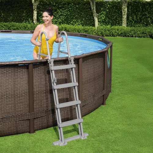 Bestway BORA BORA rattan hatású fémvázas medence szett 549x122 cm