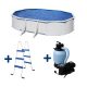 Pooltrend Wet fémfalas medence szett 5x3x1,2m