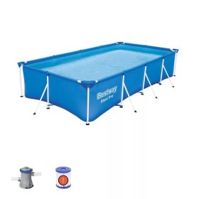 Florida fémvázas szögletes medence, 400x211x81cm 