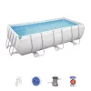Capri szögletes fémvázas medence szett 404x201x100