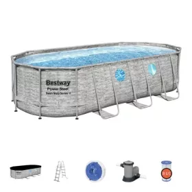   Power Steel Swim Vistar SUMATRA Ovális fémvázas medence szett ablakkal 549x274x122 cm