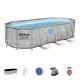Power Steel Swim Vistar SUMATRA Ovális fémvázas medence szett ablakkal 549x274x122 cm