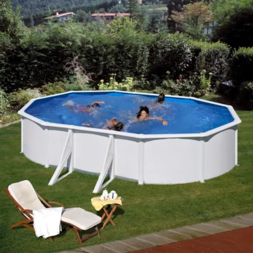 Pontaqua WHITE ovális merevfalú medence 6,1 x 3,75 x 1,2 m(FFA752)