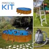 PONTAQUA KIT WOOD fémfalas családi medence szett 610 x 375 x 120 cm (FFA865)