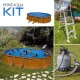 PONTAQUA KIT WOOD fémfalas családi medence szett 610 x 375 x 120 cm (FFA865)