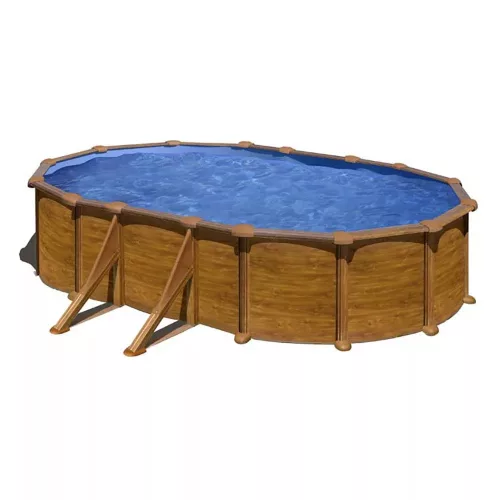 PONTAQUA KIT WOOD fémfalas családi medence szett 610 x 375 x 120 cm (FFA865)