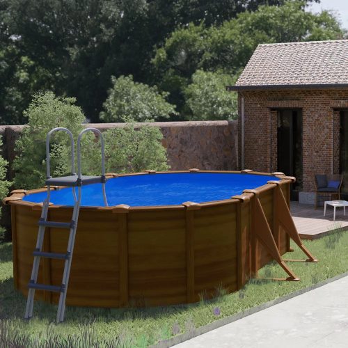 PONTAQUA KIT WOOD fémfalas családi medence szett 610 x 375 x 120 cm (FFA865)