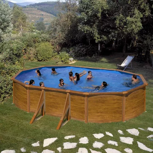 PONTAQUA KIT WOOD fémfalas családi medence szett 500 x 300 x 120 cm (FFA866)