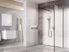 Walk-In Corner Szett 110x80, zuhanykabin fekete+transparent
