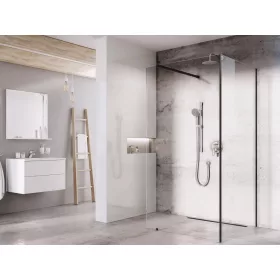 Walk-In Corner Szett 110x80, zuhanykabin fekete+transparent