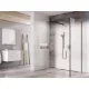 Walk-In Corner Szett 110x80, zuhanykabin fekete+transparent