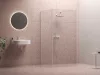 Walk-In Corner Szett 110x80, zuhanykabin matt fehér+transparent