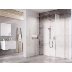   Walk-In Corner Szett 120x80, zuhanykabin krómhatású+transparent