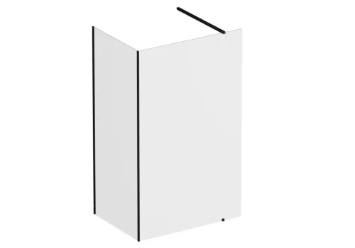 Walk-In Corner Szett 120x90, zuhanykabin fekete+transparent