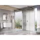 Walk-In Free Szett 130,  zuhanykabin fekete+transparent