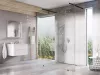 Walk-In Free Szett 150,  zuhanykabin fekete+transparent