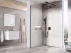 Walk-In Wall Set 80, zuhanykabin fekete+transparent