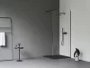 Walk-In Wall Szett 80, zuhanykabin fekete+transparent