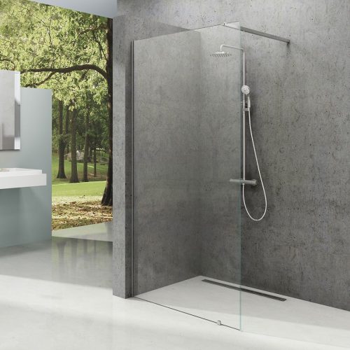 Walk-In Wall-80 zuhanykabin krómhatású+transparent