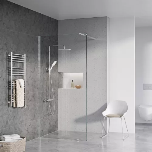 Walk-In Wall Szett 80, zuhanykabin krómhatású+transparent