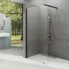 Walk-In Wall-90 zuhanykabin fekete+transparent