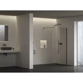 Walk-In Air Wall 90 zuhanykabin fekete+transparent