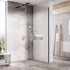 Walk-In Wall-90 zuhanykabin fekete+transparent