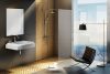 Walk-In Wall-90 zuhanykabin fekete+transparent