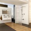 Walk-In Wall-90 zuhanykabin fekete+transparent