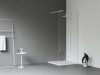 Walk-In Wall Set 90, zuhanykabin matt fehér+transparent