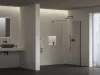 Walk-In Air Wall 100 zuhanykabin fekete+transparent