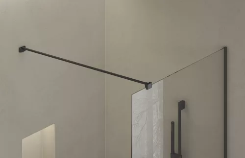 Walk-In Air Wall 100 zuhanykabin fekete+transparent
