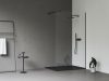 Walk-In Wall Set 100, zuhanykabin fekete+transparent