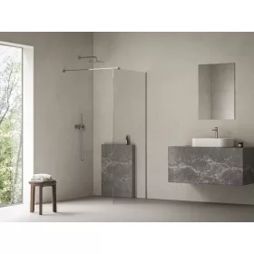 Walk-In Air Wall 100 zuhanykabin krómhatású+transparent