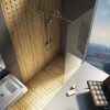 Walk-In Wall-100 zuhanykabin krómhatású+transparent