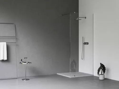 Walk-In Wall Szett 100, zuhanykabin krómhatású+transparent