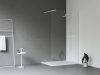 Walk-In Wall Set 100, zuhanykabin matt fehér+transparent